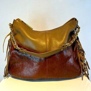 Bodhi Gaansevort Chain Hobo Brown Leather Bag
